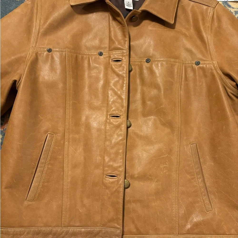 Talbots leather jacket size medium - Picture 3 of 10